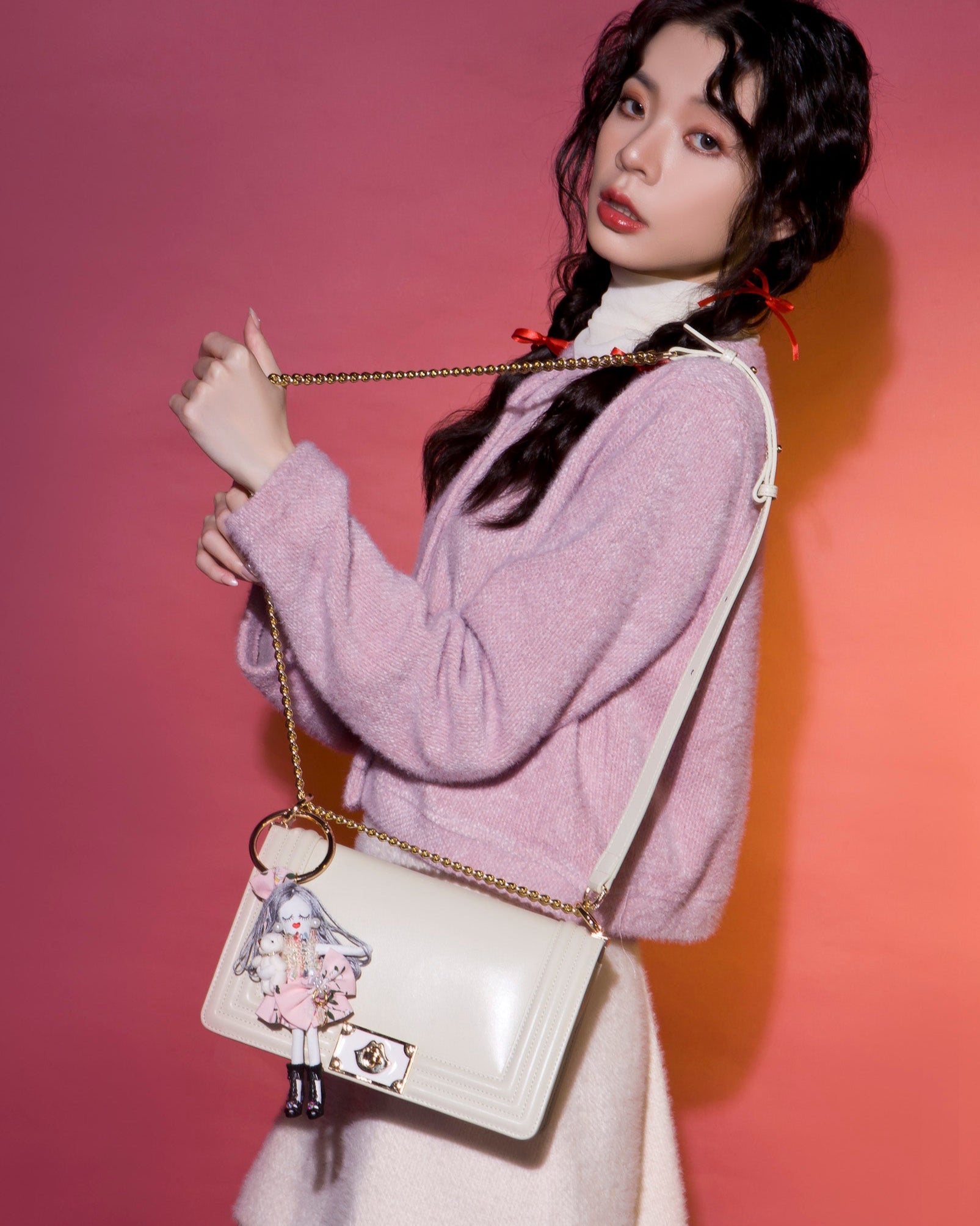 繆斯之吻肩背口蓋包(HA0014)