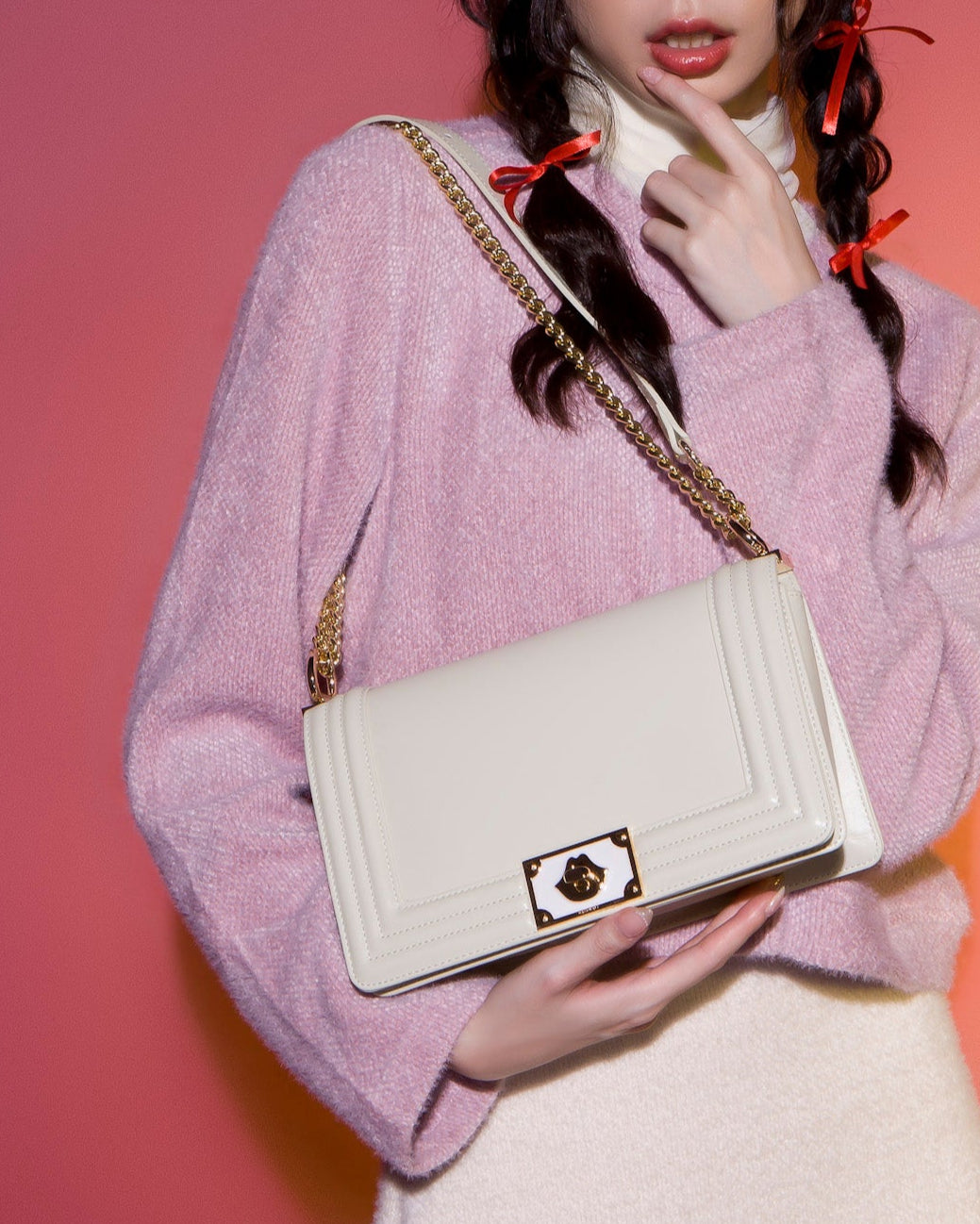 繆斯之吻肩背口蓋包(HA0014)