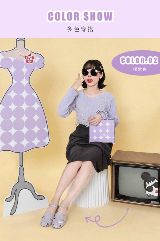 【FAIR LADY聯名】小清新編織後空低跟涼鞋(3B2847)