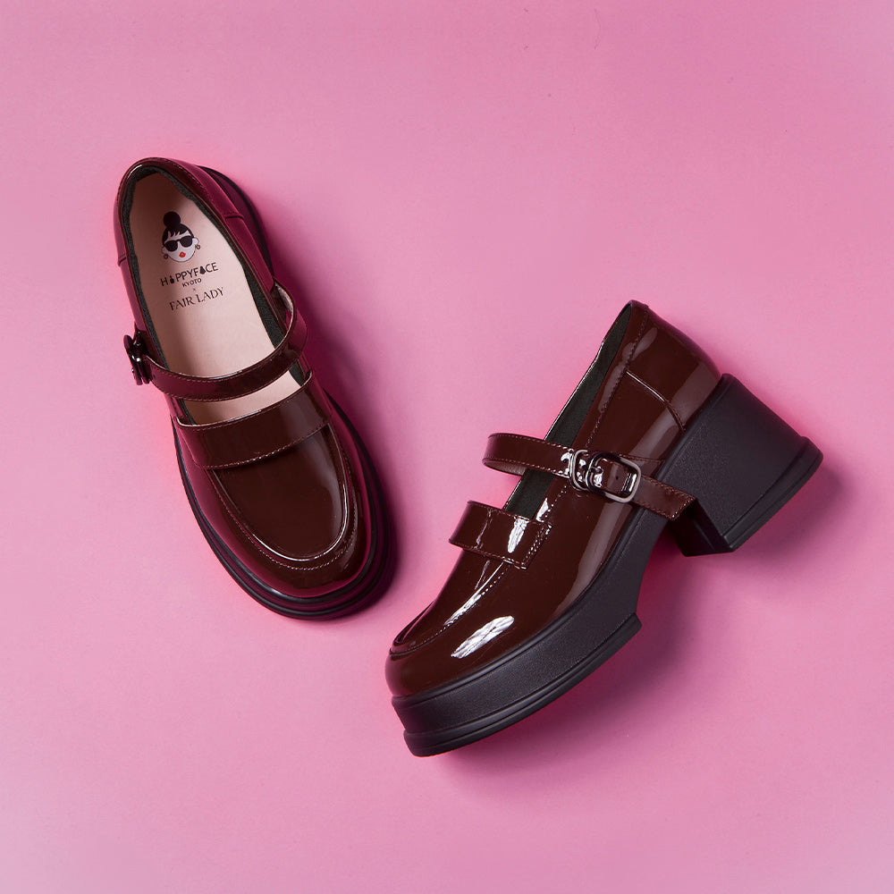 【FAIR LADY聯名】復古漆皮厚底瑪莉珍鞋 (5A2978)