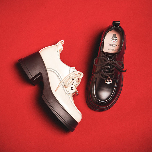 【FAIR LADY聯名】率性綁帶厚底樂福鞋 (5A2980)