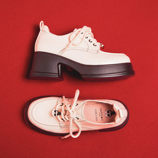 【FAIR LADY聯名】率性綁帶厚底樂福鞋 (5A2980)