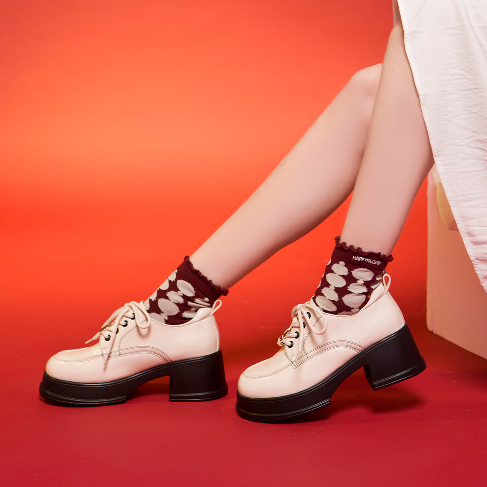 【FAIR LADY聯名】率性綁帶厚底樂福鞋 (5A2980)