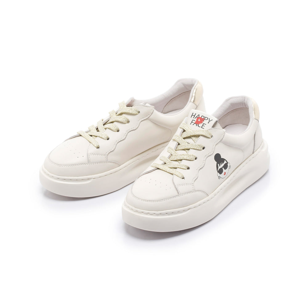 【FAIR LADY聯名】獨特EMMA印刷輕量厚底休閒鞋 (5A3028)