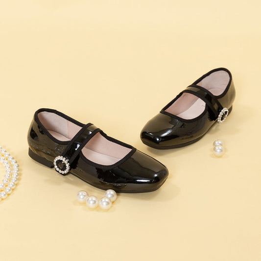 【FAIR LADY聯名】法式復古鑽釦瑪莉珍平底鞋(5B2861)