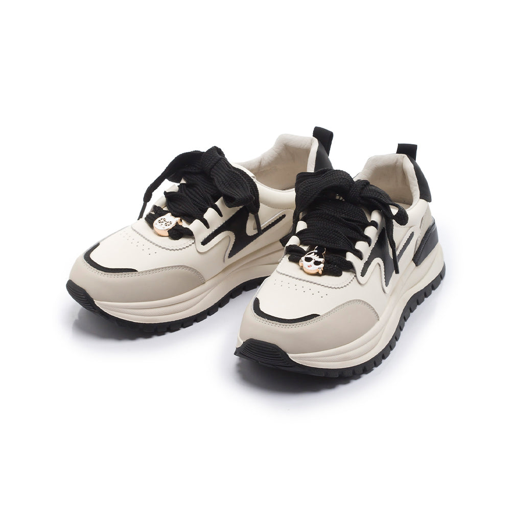 【FAIR LADY聯名】HAPPYFACE 潮酷拼接厚底飾釦休閒鞋 (5B3070)