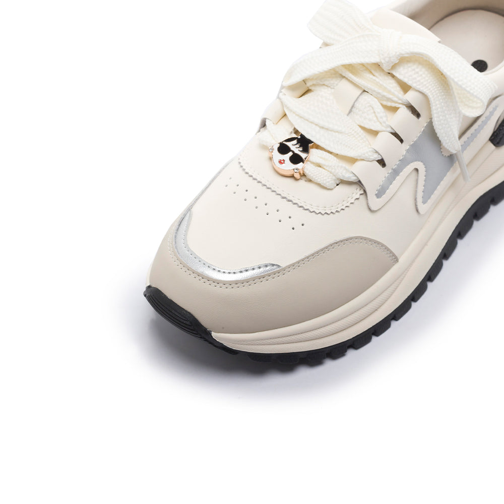 【FAIR LADY聯名】HAPPYFACE 潮酷拼接厚底飾釦休閒鞋 (5B3070)