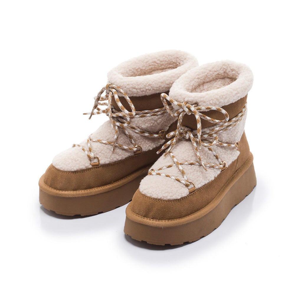 【FAIR LADY聯名】冬日摩登綁帶造型保暖雪靴  (7E3080)