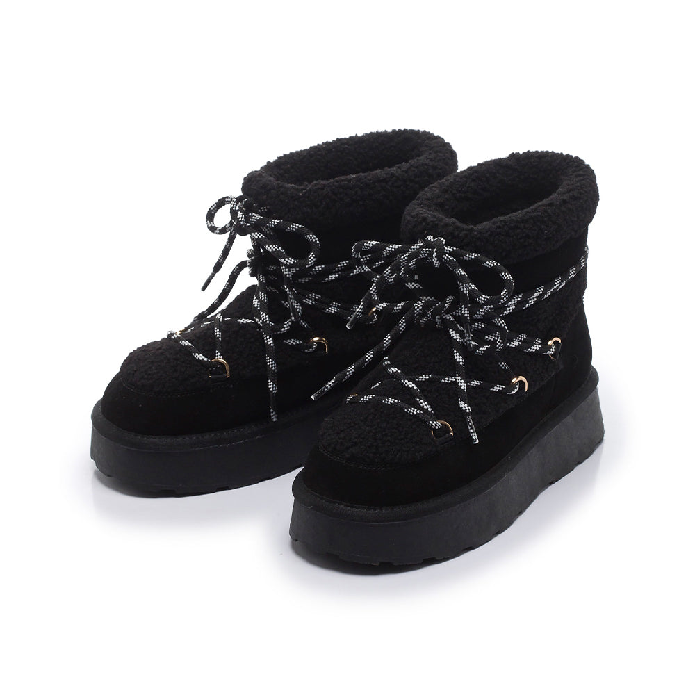 【FAIR LADY聯名】冬日摩登綁帶造型保暖雪靴  (7E3080)