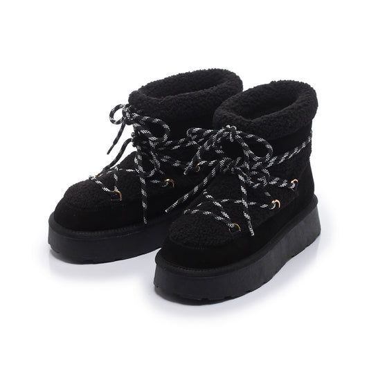 【FAIR LADY聯名】冬日摩登綁帶造型保暖雪靴  (7E3080)