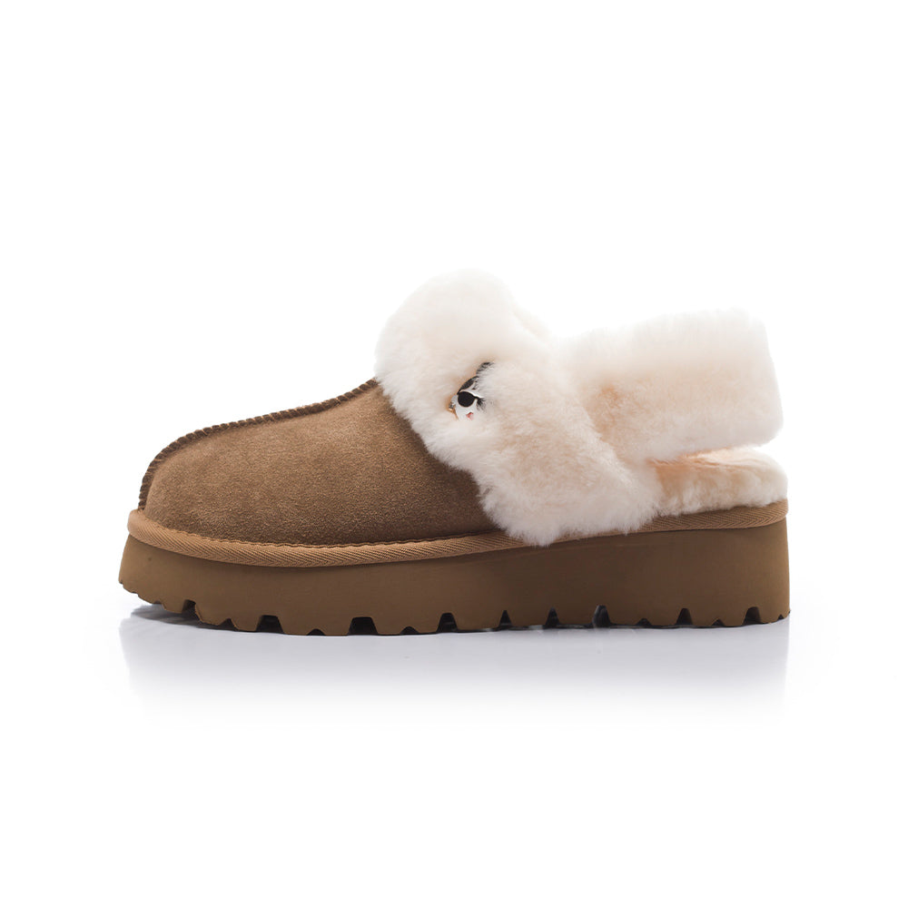 【FAIR LADY聯名】冬日浪漫2WAY繫帶穆勒雪靴 (7E3081)