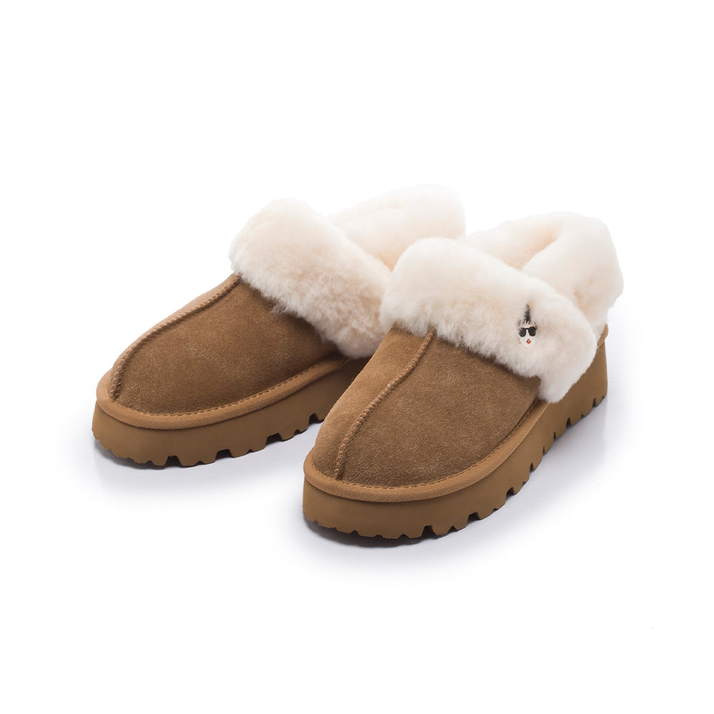 【FAIR LADY聯名】冬日浪漫2WAY繫帶穆勒雪靴 (7E3081)