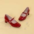 將圖片載入圖庫檢視器,【FAIR LADY聯名】摩登愛心釦瑪莉珍中跟鞋(6B2784)
