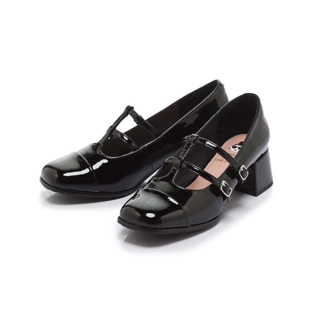 【FAIR LADY聯名】時尚漆皮方頭雙帶瑪莉珍鞋 (6G2962)
