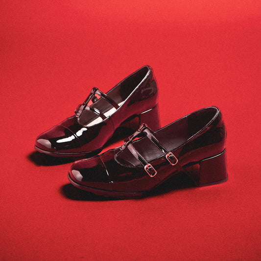 【FAIR LADY聯名】時尚漆皮方頭雙帶瑪莉珍鞋 (6G2962)