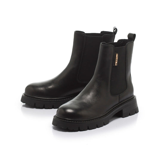 【FAIR LADY聯名】時髦拼接鋸齒厚底切爾西靴 (7B2946)