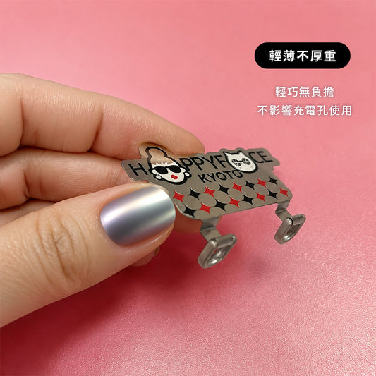 怪可愛派對雙釦夾片 銀 (A13288)