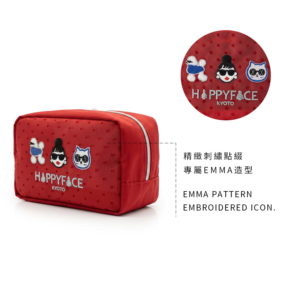 輕旅時尚網紗化妝包 京都紅 (C26262)