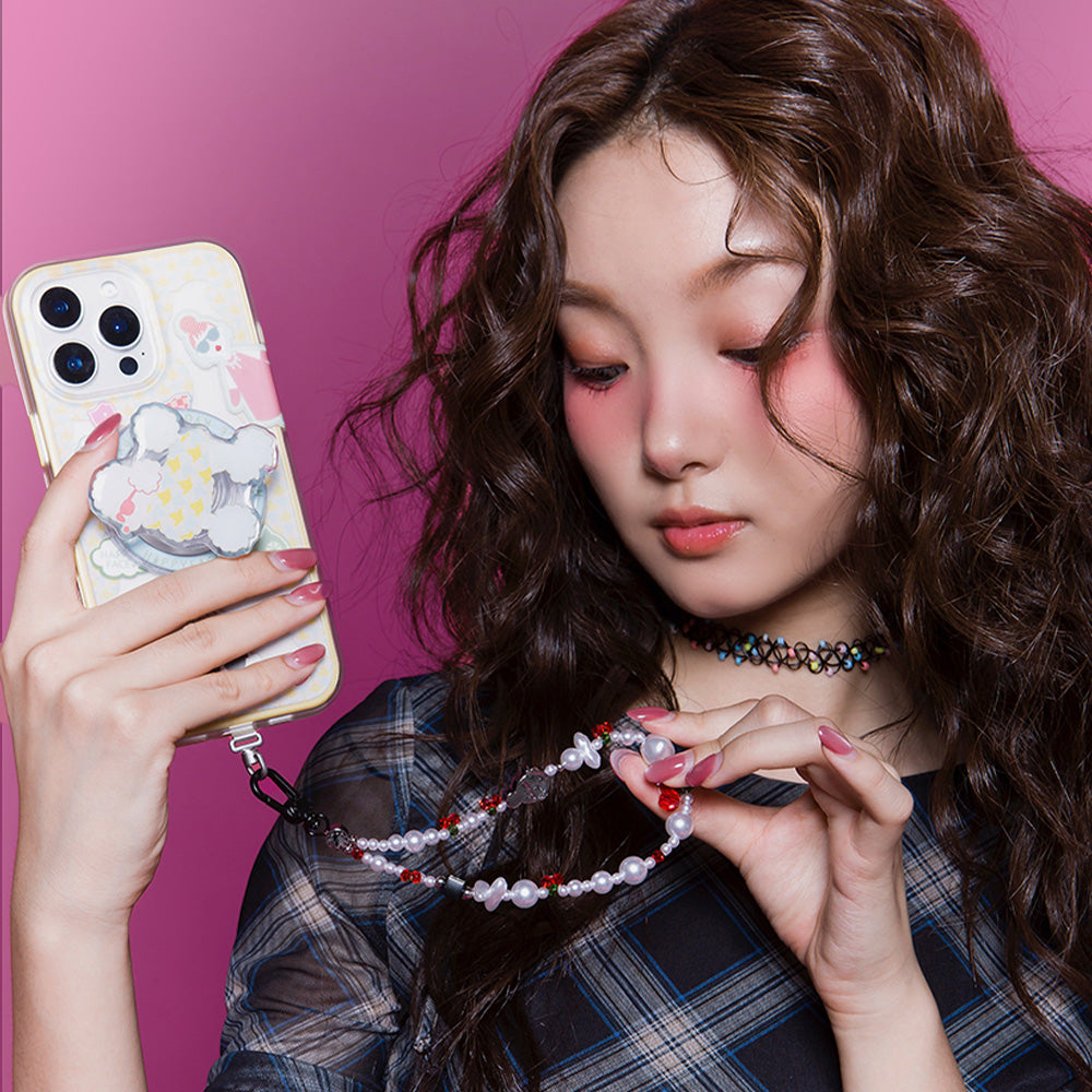 甜心紅櫻手機掛繩 (HC0038)