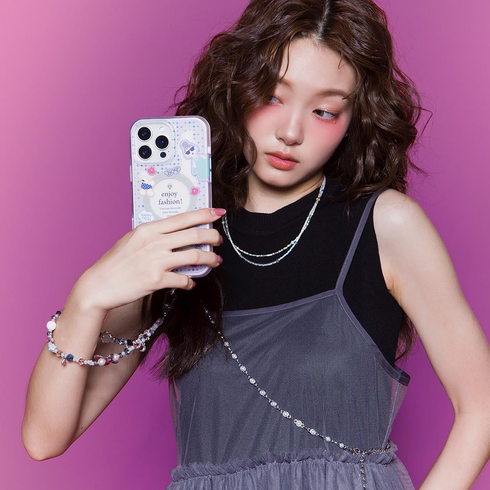 摩登女孩寶石遊樂園手機掛繩 甜酷幻蝶 (HC0042)