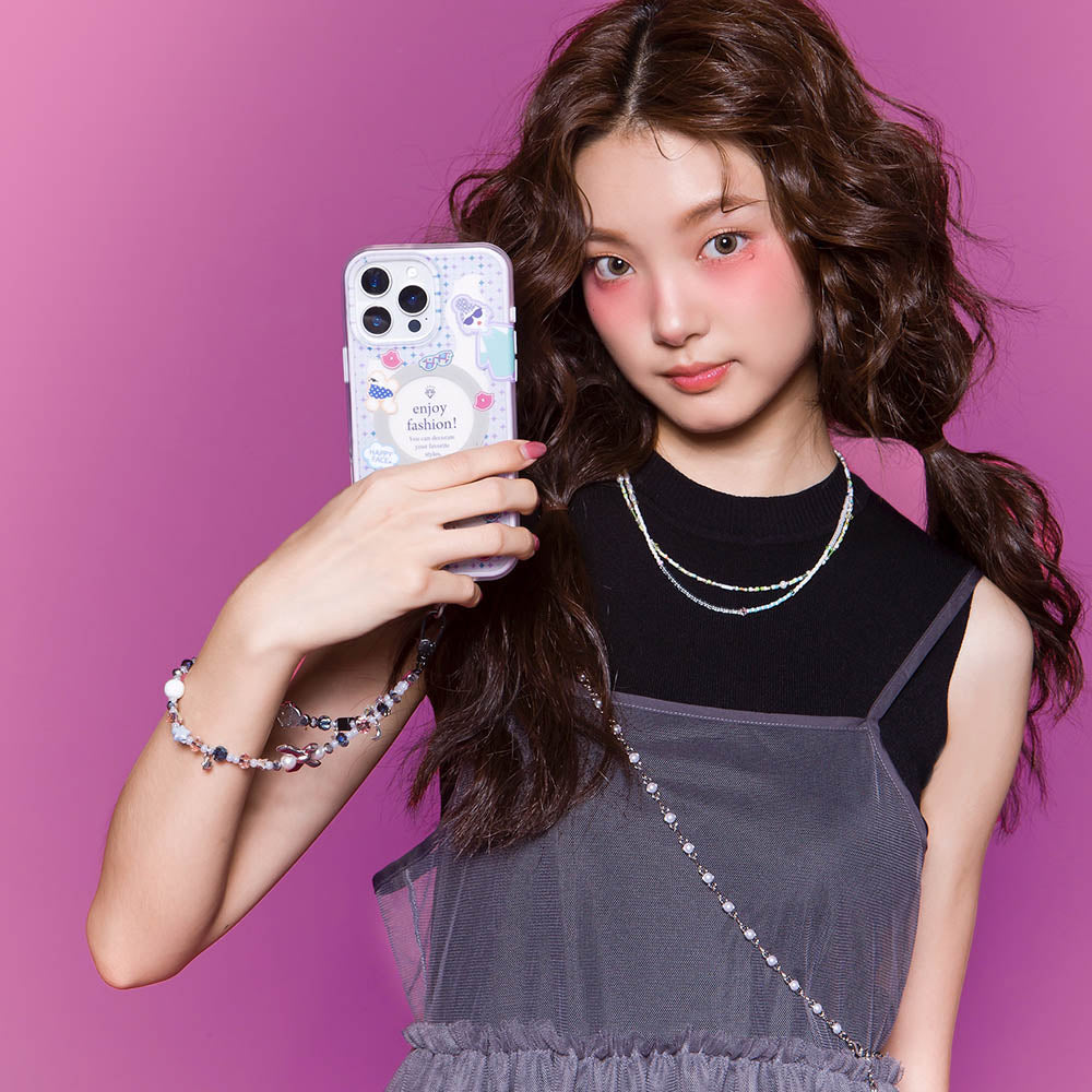 摩登女孩寶石遊樂園手機掛繩 甜酷幻蝶 (HC0042)