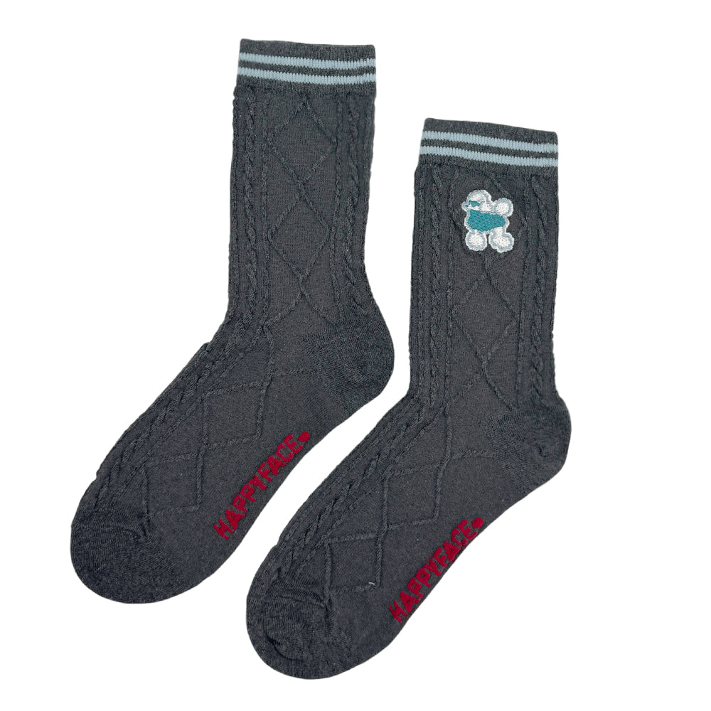 Family復古織紋中筒襪 (HE0197)