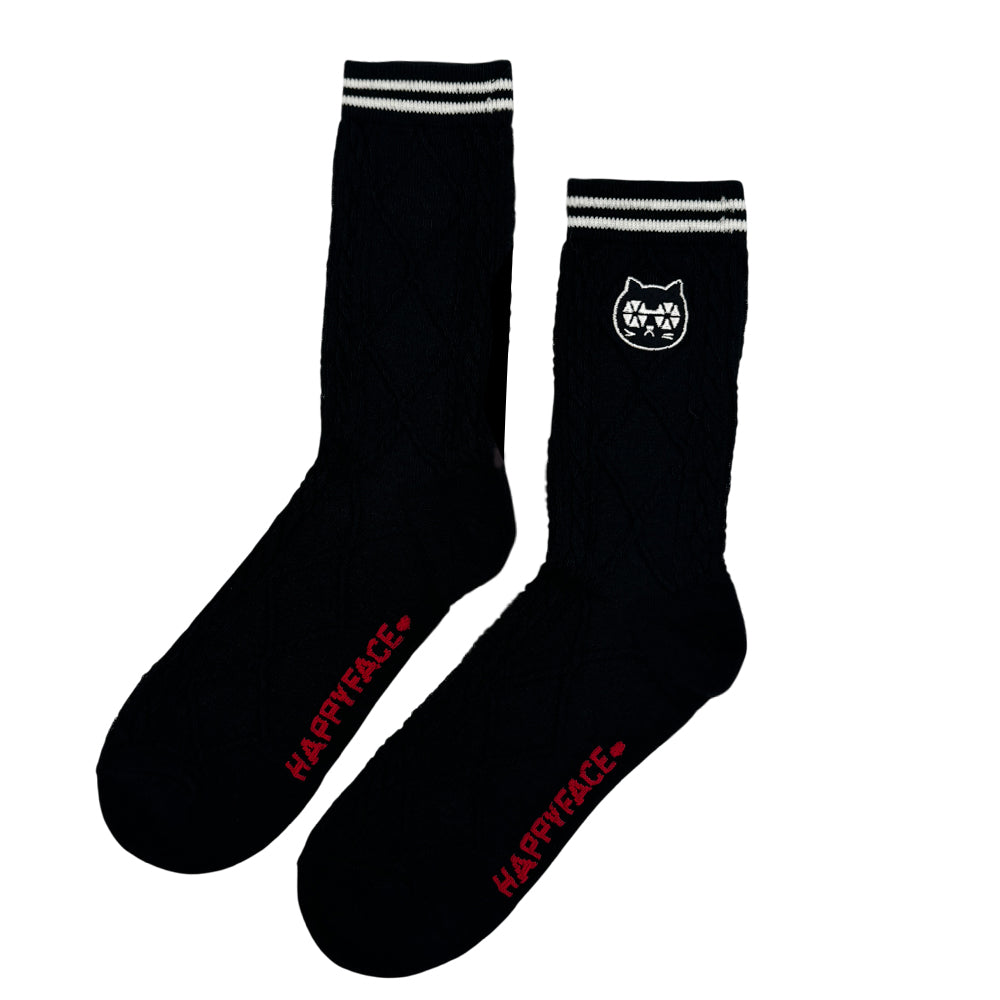 Family復古織紋中筒襪 (HE0197)