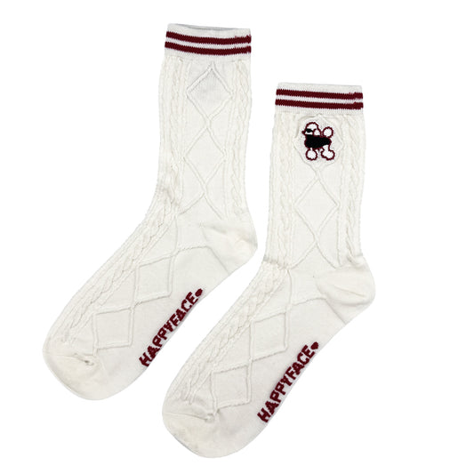 Family復古織紋中筒襪 (HE0197)