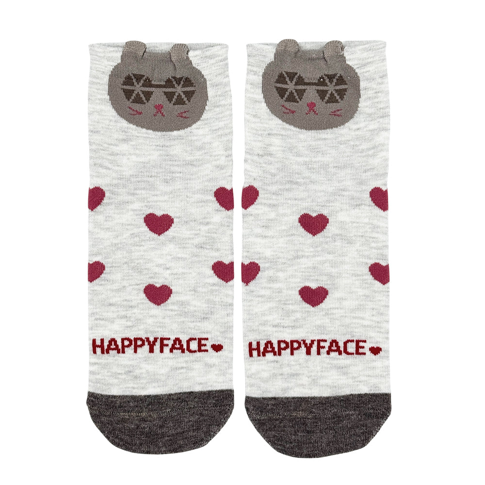 甜酷貓貓復古短襪 (HE0199)