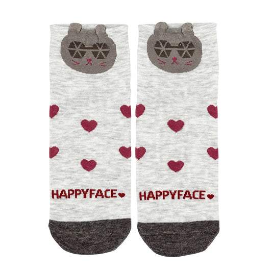 甜酷貓貓復古短襪 (HE0199)