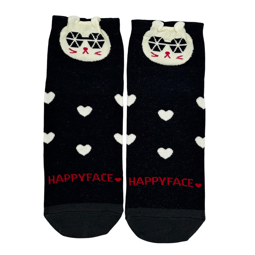 甜酷貓貓復古短襪 (HE0199)